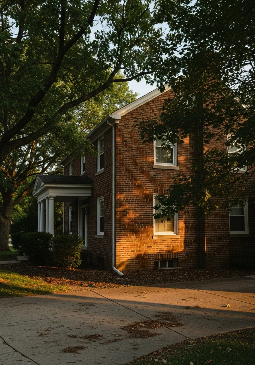 Typical Troy residential home with front porch and mature landscaping.